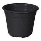 Vaso plástico linha tropical nº 01 Diametro de boca 13,5 cm x Altura 10 cm preto - 6 unidades