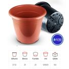 Vaso Plástico Redondo - 12.600 ml - Cor Preto