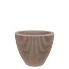 Vaso Plástico Redondo 33x27 Antique Castanho Vasart