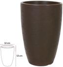 Vaso Polipropileno Conico Veneza Tabaco 53cm