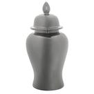 Vaso Potiche Ceramica Menor Prateado Bojudo Classico Alta Decoração Vaso Potiche Ceramica Menor Prateado Bojudo Classico Alta Decoração