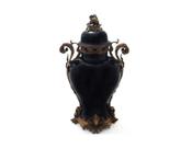 Vaso Potiche Porcelana Black Bronze Imponente Luxo Acabament
