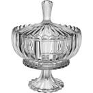 VASO POTICHE REDONDO BOMBONIERE HOME&CO COM TAMPA ECO CRYSTAL 30x22x22cm TRANSPARENTE