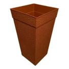 Vaso Quadrado Coluna Rattan Grande - 28 L