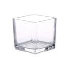 Vaso quadrado de vidro transparente 11cm
