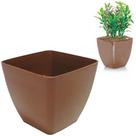 Vaso quadrado elegance telha ceramico 1750ml 14,5x12,5cm de plastico - ERCA PLAST