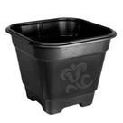 Vaso Quadrado Grande Preto de Plástico 25295 Arqplast