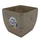 Vaso Quadrado Oxford (9,5X8) Bege Travertino OKLA