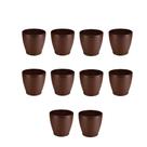 Vaso rattan plantas flores cor marrom escuro kit 10 unidades