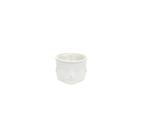 Vaso Redondo Branco Rosto Decorativo em Relevo Luxo Vaso Redondo Branco Rosto Decorativo em Relevo Luxo