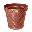 Vaso Redondo Rattan Terracota 27,5 Cm 10 Litros Marrom