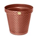 Vaso Redondo Rattan Terracota 27,5 Cm 10 Litros Marrom
