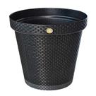 Vaso Redondo Rattan Terracota 27,5 Cm 10 Litros Preto - Arqplast