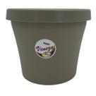 Vaso Redondo Veneza ECO (16X13) Cinza Taupe OKLA
