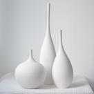 Vaso Relexome White Ceramic Modern Boho Wabi-Sabi, conjunto de 3