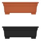 Vaso Retangular 3un 8l Jardineira Laranja Preto Floricultura
