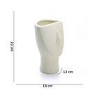 Vaso Rosto Areia Em Cerâmica 23x15cm Vaso Rosto Areia Em Cerâmica 23x15cm