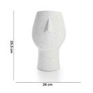Vaso Rosto Areia Em Cerâmica 25,5x26cm Vaso Rosto Areia Em Cerâmica 25,5x26cm