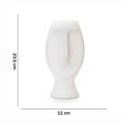 Vaso Rosto Em Cerâmica Branco 23,5x11cm Vaso Rosto Em Cerâmica Branco 23,5x11cm