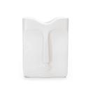 Vaso Rosto Em Cerâmica Retangular Branco 17x10cm