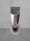 Vaso sanitário com lavatório integrado inox antivandalismo 304 1,5mm completo com torneira 2 pulsadores inoxy