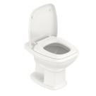 Vaso Sanitário Convencional com Assento Queda Amortecida Fit Plus Celite Bege/Pergamon Brilhante