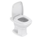 Vaso Sanitário Convencional com Assento Queda Amortecida Fit Plus Celite Cinza/Prata Brilhante Vaso Sanitário Convencional com Assento Queda Amortecida Fit Plus Celite Cinza/Prata Brilhante
