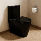 Vaso Sanitário Monobloco Preto PEX Magnus produzido em Cerâmica
