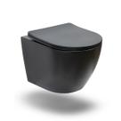 Vaso Sanitário Porcelana Suspenso Saída Horizontal Hematita Preto