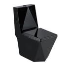 Vaso Sanitário Preto Monobloco Completo Diamante Caixa Acoplada Gowff