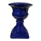 Vaso satisfação azul royal em cerâmica esmaltada Tamanho 18x23cm 4276 Cerâmica Érica