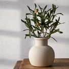 Vaso SIDUCAL Ceramic Rústica Farmhouse 15cm Branco