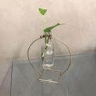Vaso Solitário Em Vidro E Metal Dourado We Make - Pç