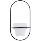 Vaso suspenso com suporte aramado 9,5x9,5x18 Vaso suspenso com suporte aramado 9,5x9,5x18