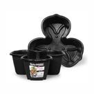 Vaso Tacho Pétalas Plasmont Empilhável Preto 11,5 L 42x16cm