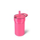 Vaso Térmico BrüMate Leap 350 mL 100% Antigoteo para Niños con Asa en Rosa Neón