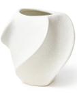 Vaso Torneado Bege Lamato cerâmico - 20,5cm