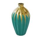 Vaso Tradicional Maior Ceramica Verde e Dourado Luxo Vaso Tradicional Maior Ceramica Verde e Dourado Luxo