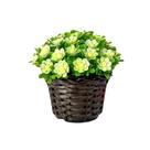 Vaso Trançado com Planta Meia Bola Artificial - Decoração