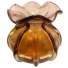 Vaso Trouxinha de Vidro Decorativo Centro de Mesa Marrom Mek