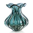 Vaso Trouxinha Em Cristal Murano Esmeralda - São Marcos 21cm