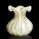 Vaso Trouxinha Em Cristal Murano Pérola - São Marcos 21cm
