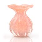 Vaso Trouxinha Em Cristal Murano Rosa - São Marcos 14cm