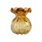 Vaso Trouxinha Grande de Murano Decorativo - Laradore Âmbar Vaso Trouxinha Grande de Murano Decorativo - Laradore Âmbar