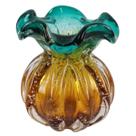 Vaso Trouxinha Murano Decorativo Laradore Petit Verde Âmbar Vaso Trouxinha Murano Decorativo Laradore Petit Verde Âmbar