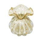 Vaso Trouxinha Murano Italiano Pigmentação Dourado Luxo Vaso Trouxinha Murano Italiano Pigmentação Dourado Luxo