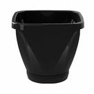 Vaso Uninjet Quadrado com Prato Preto - Tamanho 17