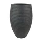 Vaso Vasart Relevo Alto Antique Preto - 34x60cm