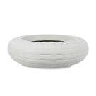 Vaso Vasart Relevo Bowl Antique Branco - 35x16cm