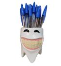 Vaso Vasinho Branco Dente Modelo Amarelado Pequeno Ceramica